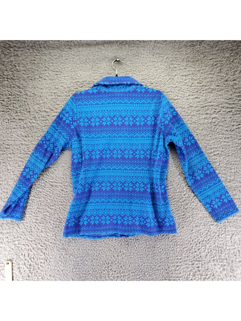 Old Navy Jacket Womens Large Blue Fleece Full Zip - Picture 7 of 8